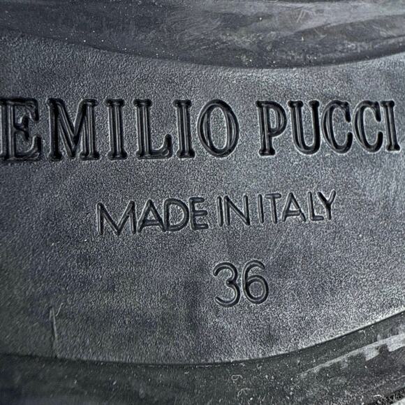 Emilio Pucci Night Glitter Multicolor Ruffle Elastic Slip-On Sneakers Shoes Sz 6 - Picture 7 of 7